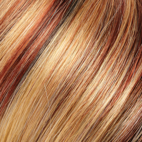 33R27F-Medium Natural Red/Medium Red-Gold Blonde Highlights