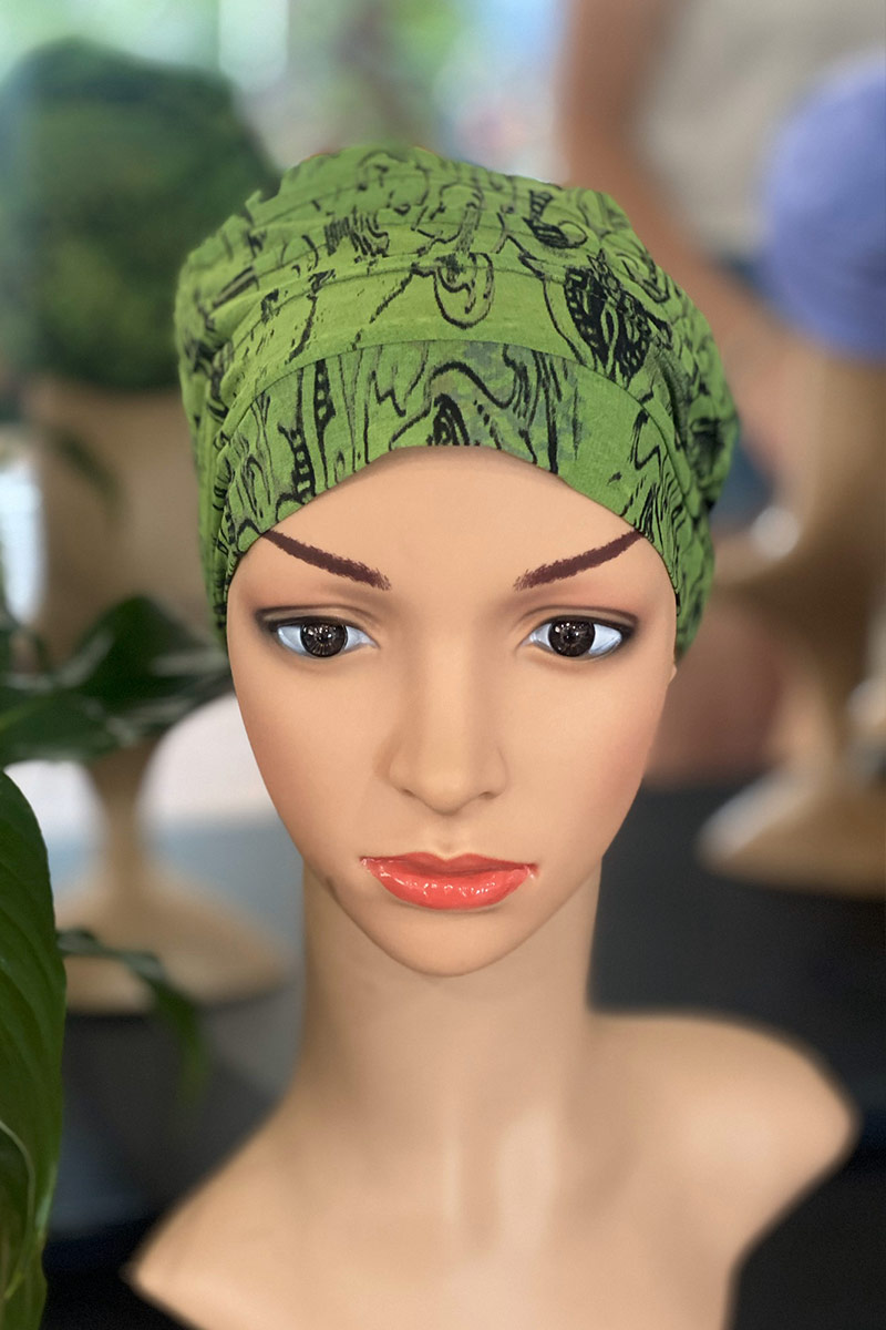 Green Swirls Caps